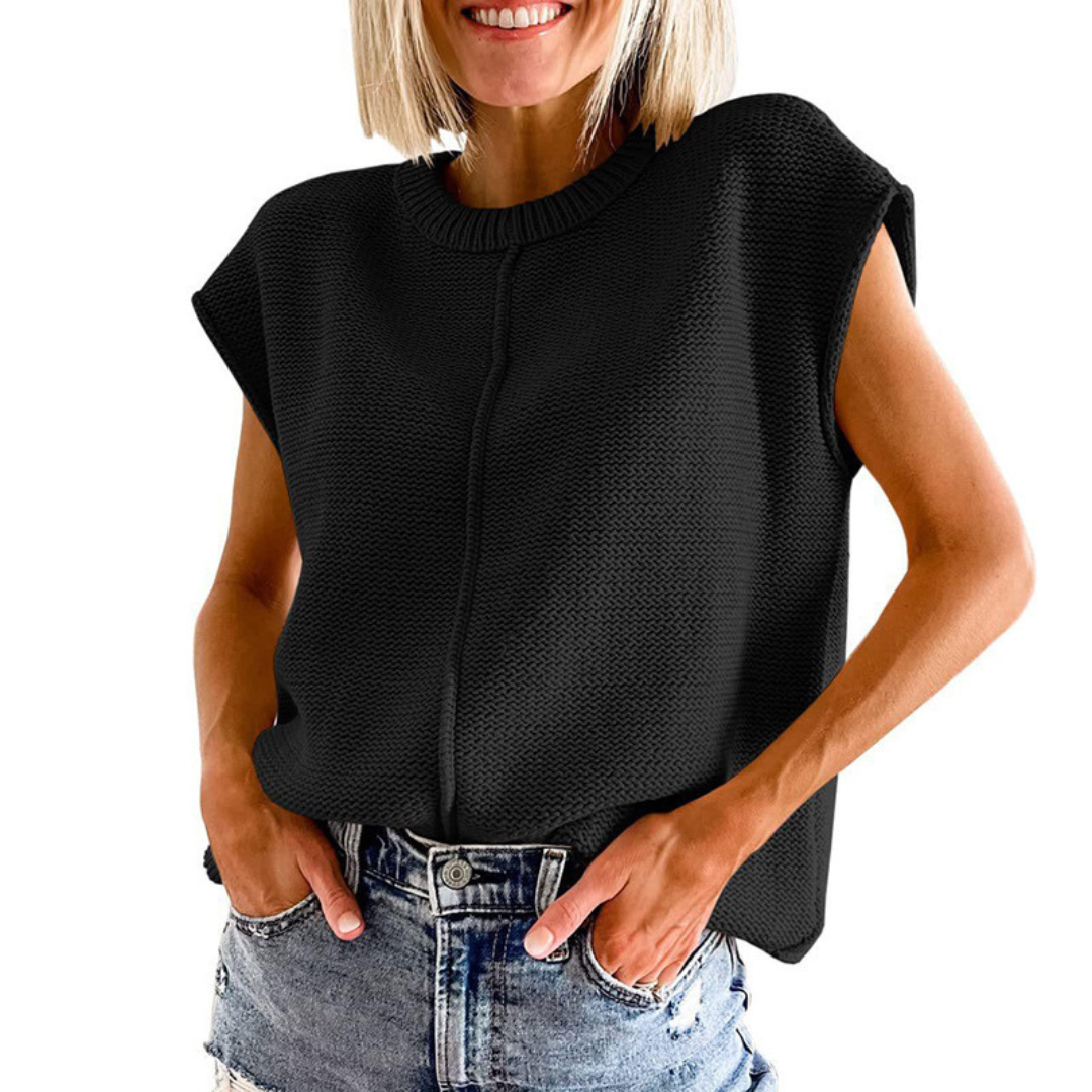 MAISIE™ - Minimalistische casual mouwloze top met ronde hals
