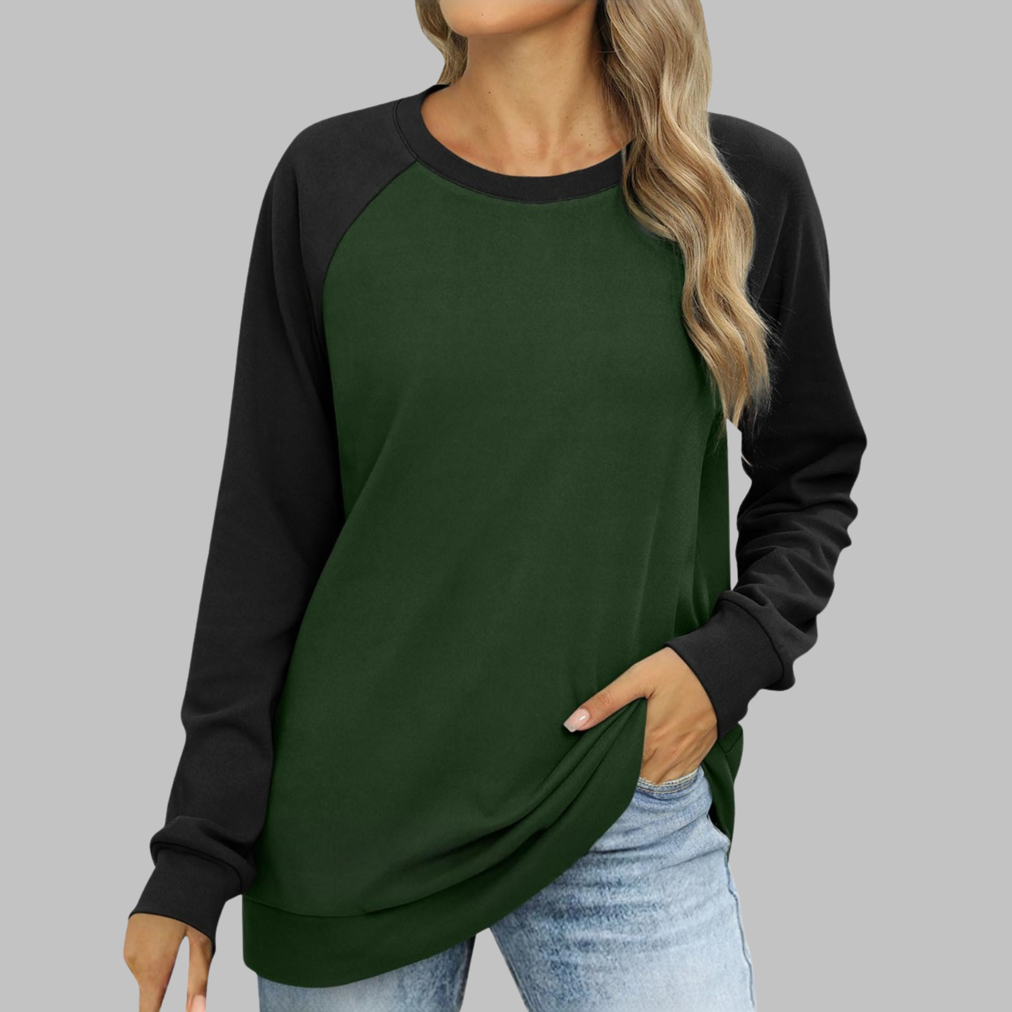 LHANTEL™ - Casual sweatshirt met ronde hals en lange mouwen