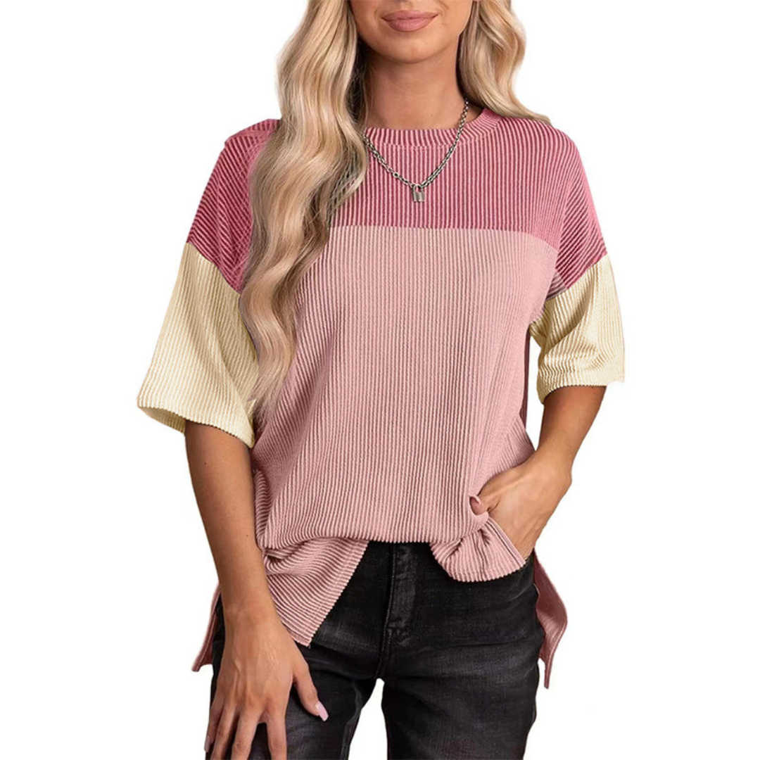 BRYNLUE™ – Casual Zomer Top met Ruime Pasvorm en Strepen