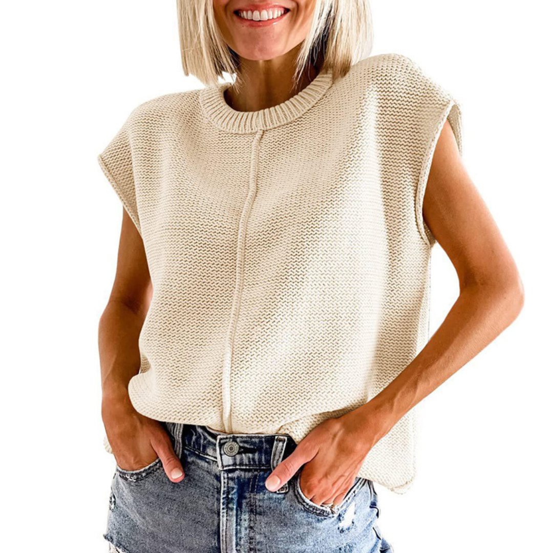 MAISIE™ - Minimalistische casual mouwloze top met ronde hals