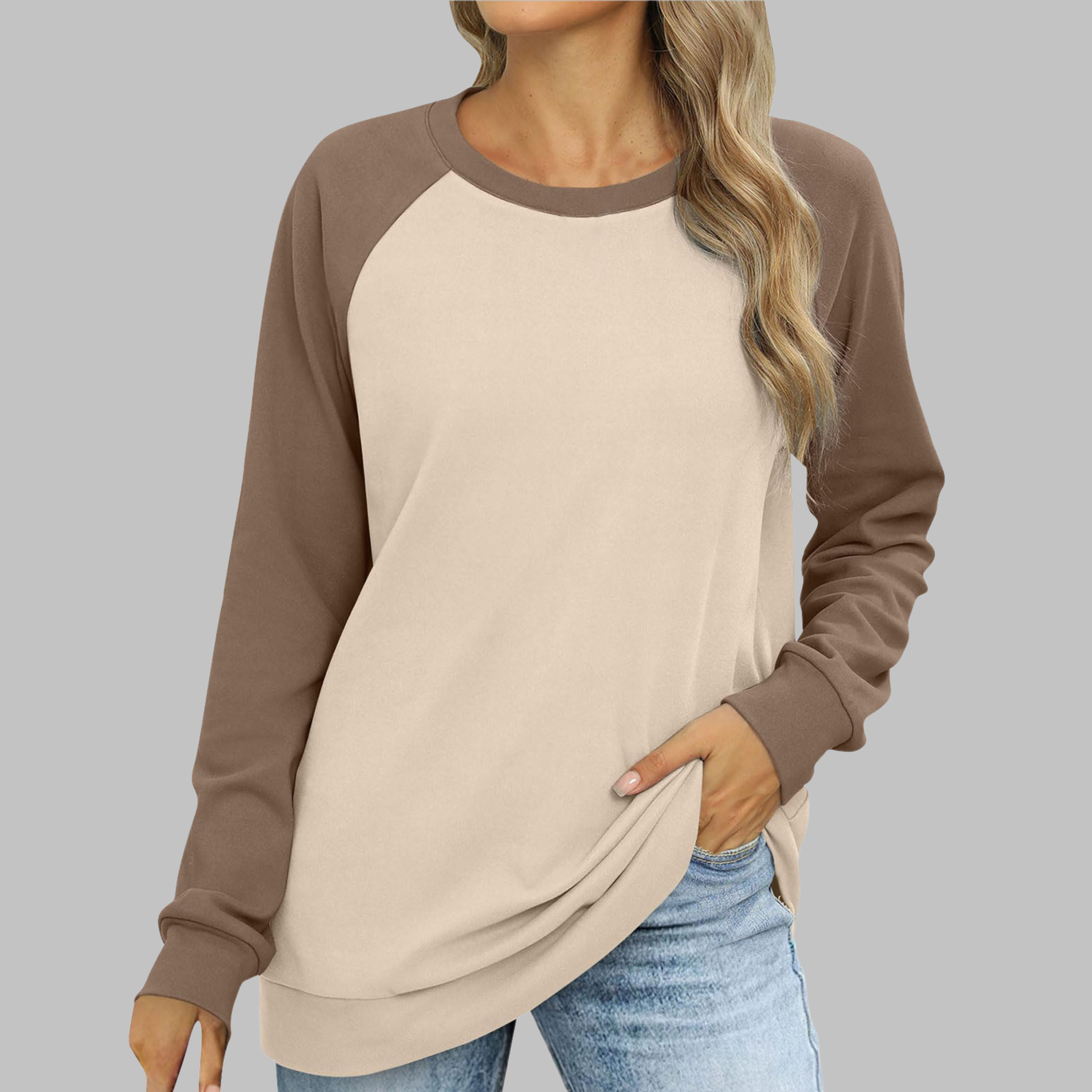 LHANTEL™ - Casual sweatshirt met ronde hals en lange mouwen