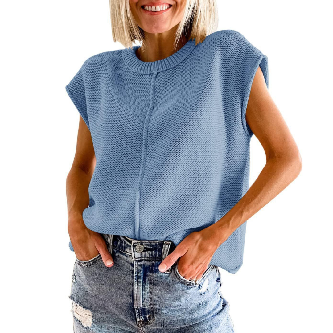MAISIE™ - Minimalistische casual mouwloze top met ronde hals
