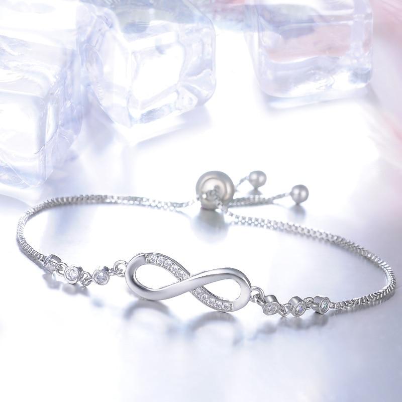 Verstelbare Infinity Armband van Zilver