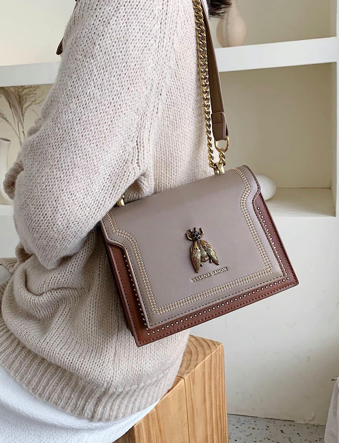 SIMONE™ - Luxe Schoudertas Tijdloos