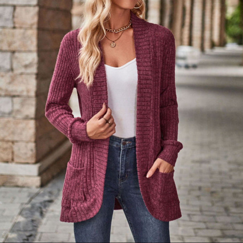 LUCILLE™ - Lichtgewicht cardigan met lange mouwen en open voorkant
