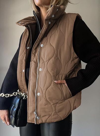 PAMMY™ - Klassieke Gevoerde Gilet Met Knopen en Rits met Kraag