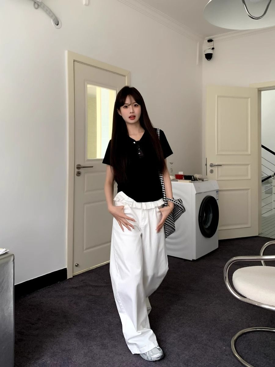 PAISLEY™ – Elegante Flared Jeans met Kant