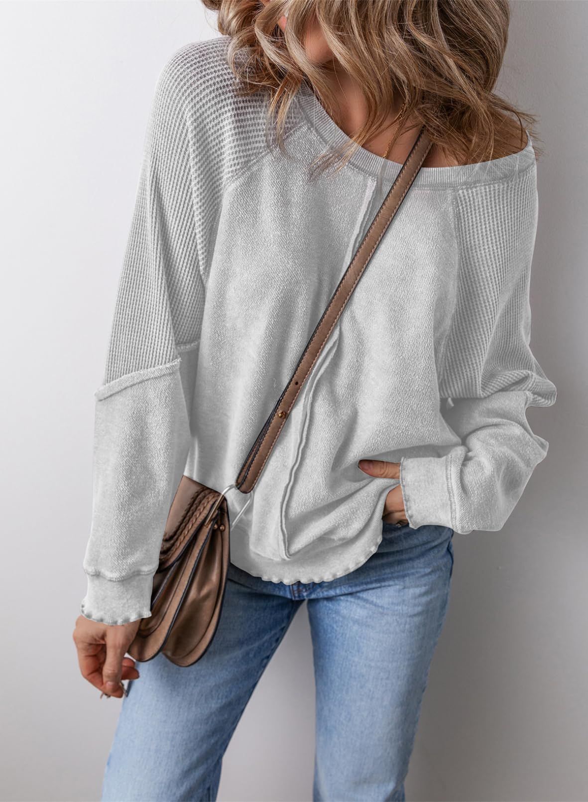 PRECIOUS™ - Casual sweatshirt met ronde hals en lange mouwen