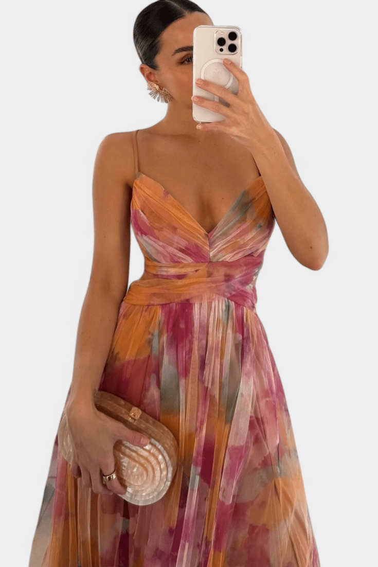 Athena | Maxi Aquarelle Jurk