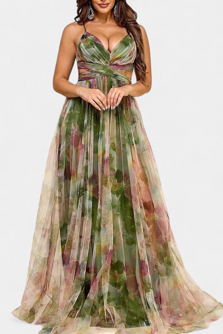 Athena | Maxi Aquarelle Jurk