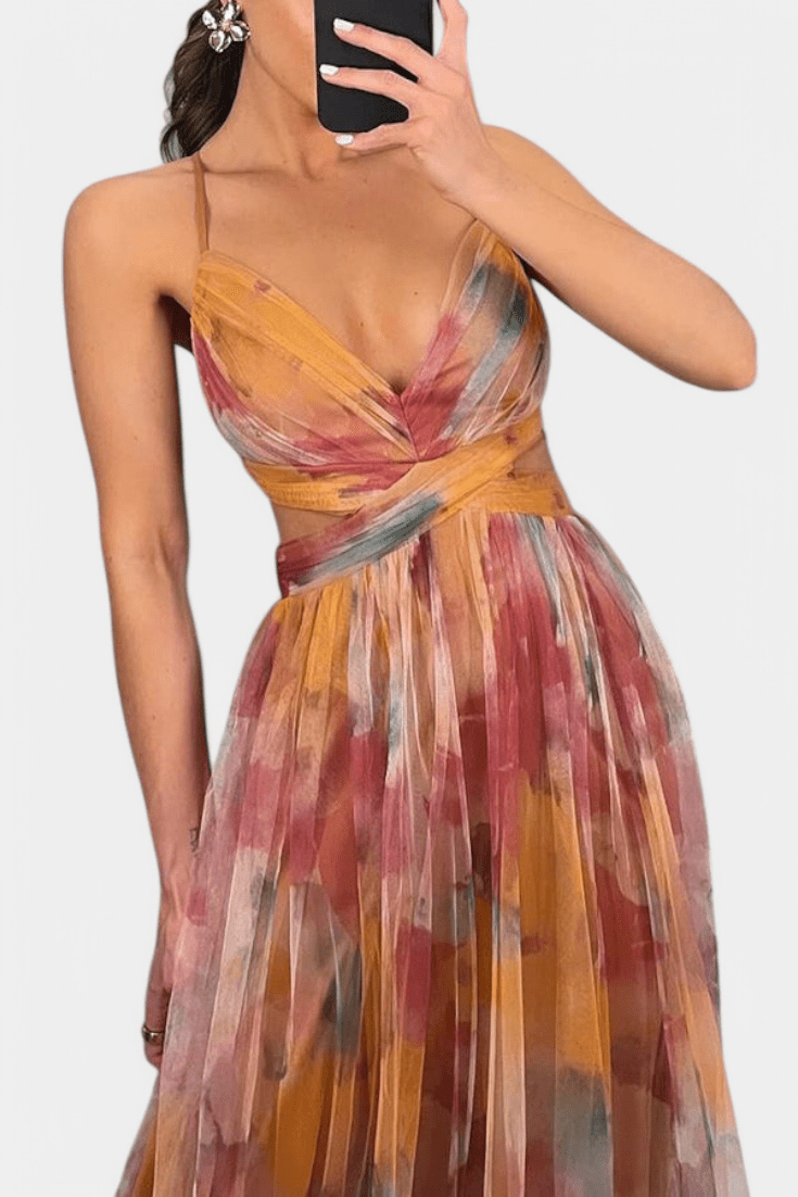 Athena | Maxi Aquarelle Jurk