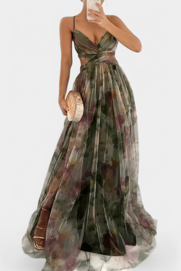 Athena | Maxi Aquarelle Jurk