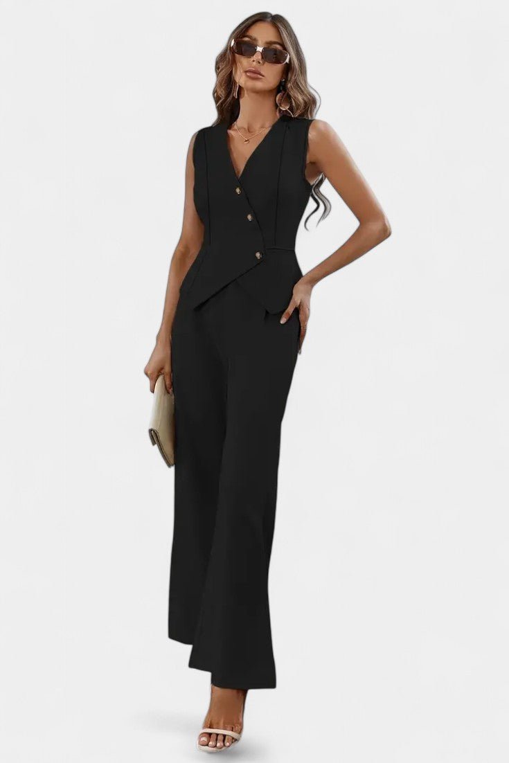 Heskia | Set Mouwloos Gilet & Wijde Broeken