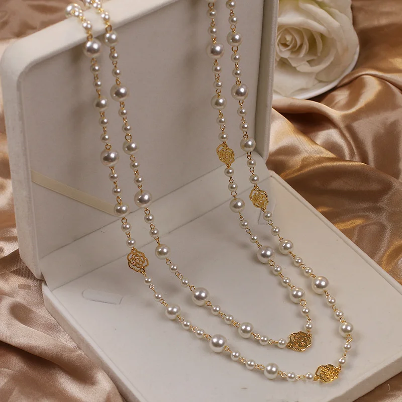 Elegante Gouden Parels Collier