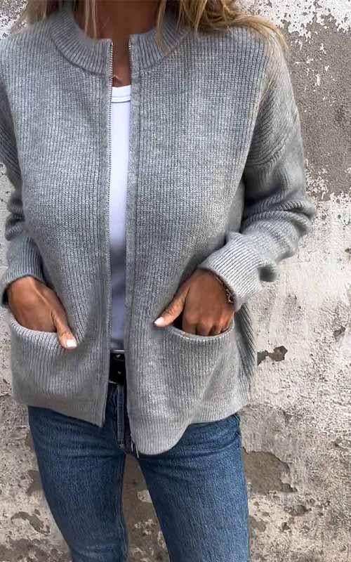 SARIA™ - Gebreide Rits Cardigan