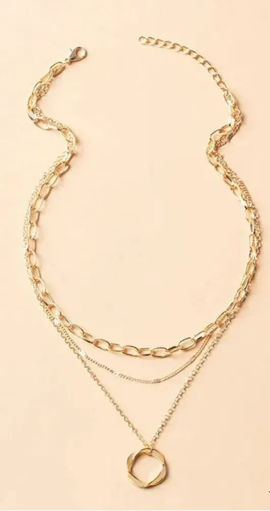Vintage collier met gouden ketting en hanger