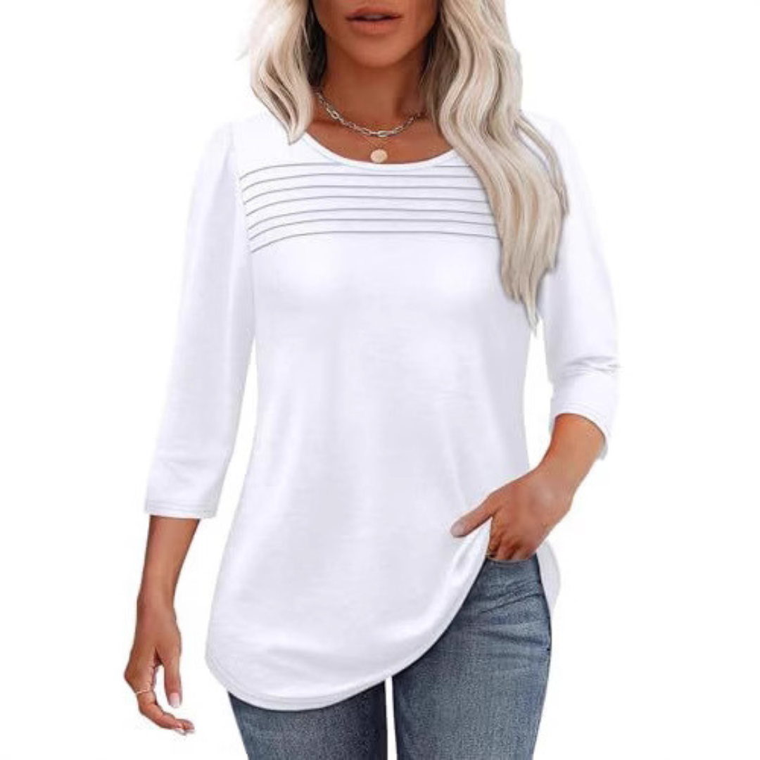 TESSARA™ – Casual Lente Top met Plooien