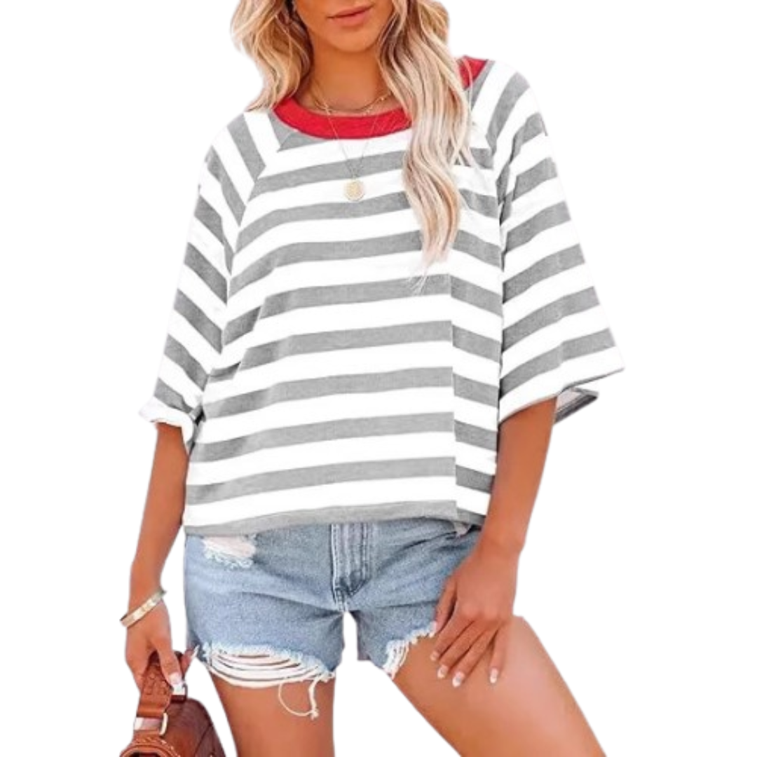 MAOSIE™ – Trendy en ruime zomer top met ronde hals