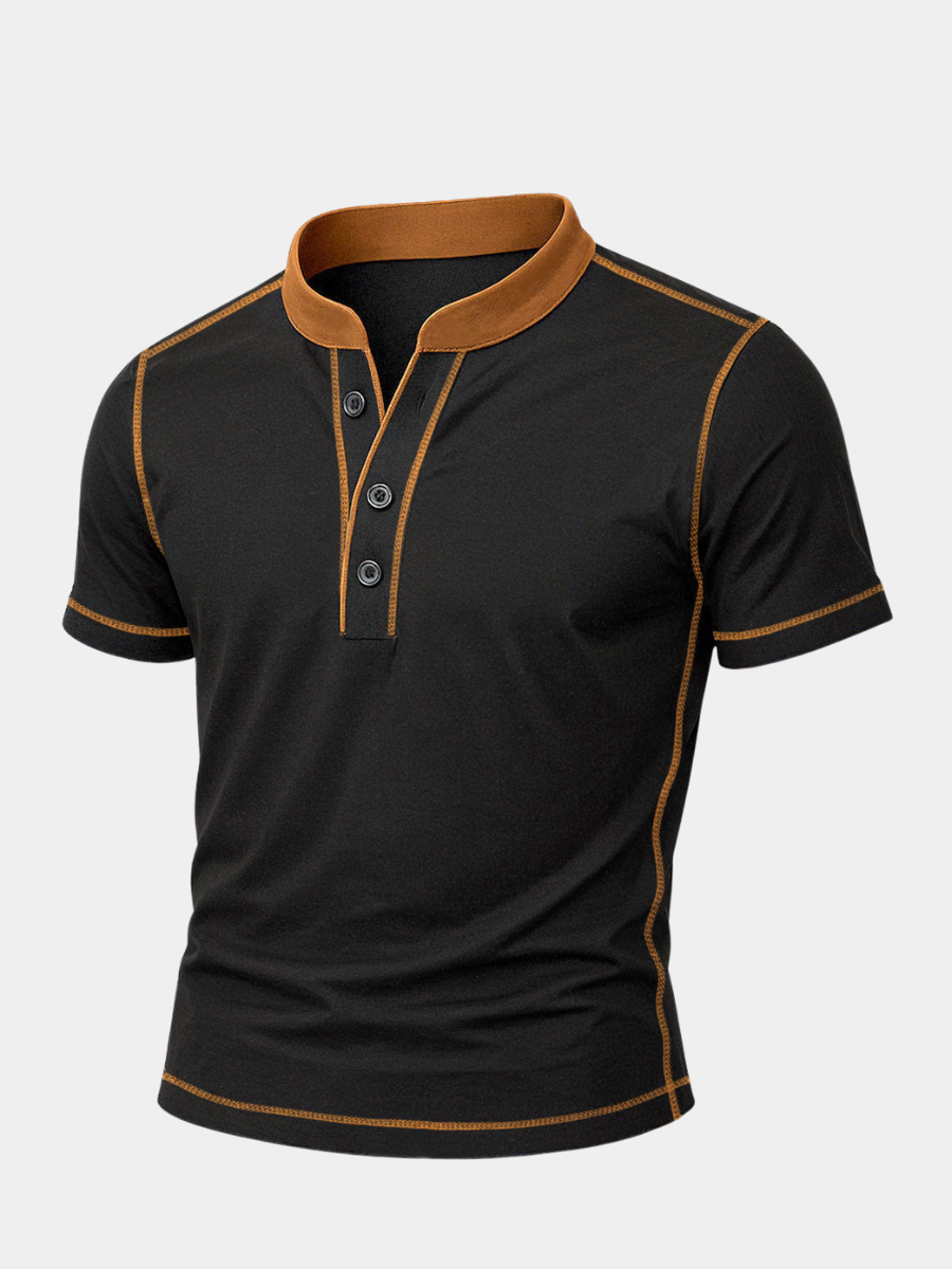 OLIVIER | HENLEY SHIRT MET EMBER RAND