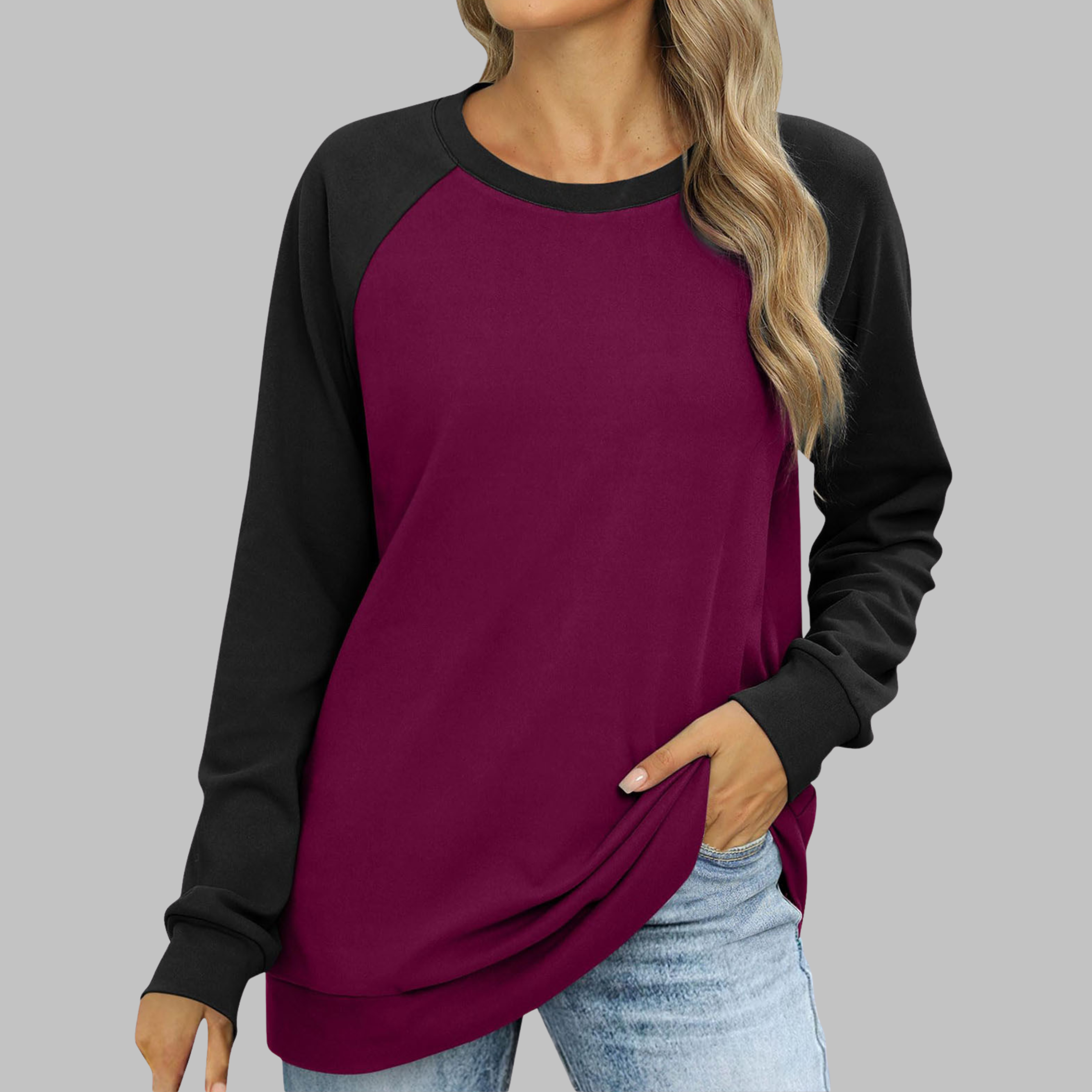 LHANTEL™ - Casual sweatshirt met ronde hals en lange mouwen
