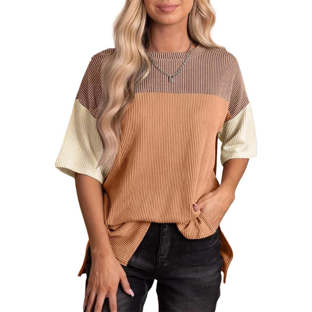 BRYNLUE™ – Casual Zomer Top met Ruime Pasvorm en Strepen