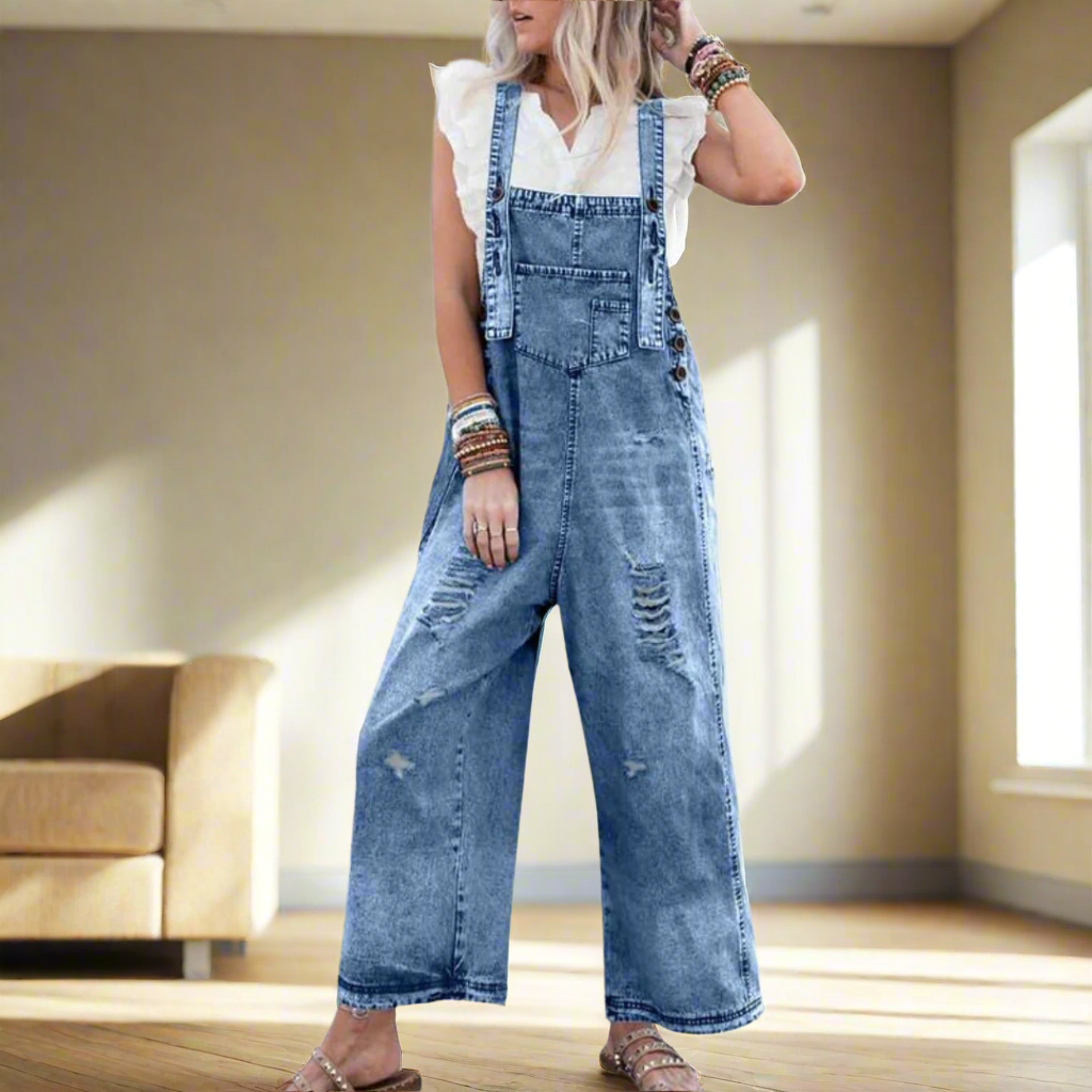 CARMELITA™ – Verstelbare Vintage Was Salopette