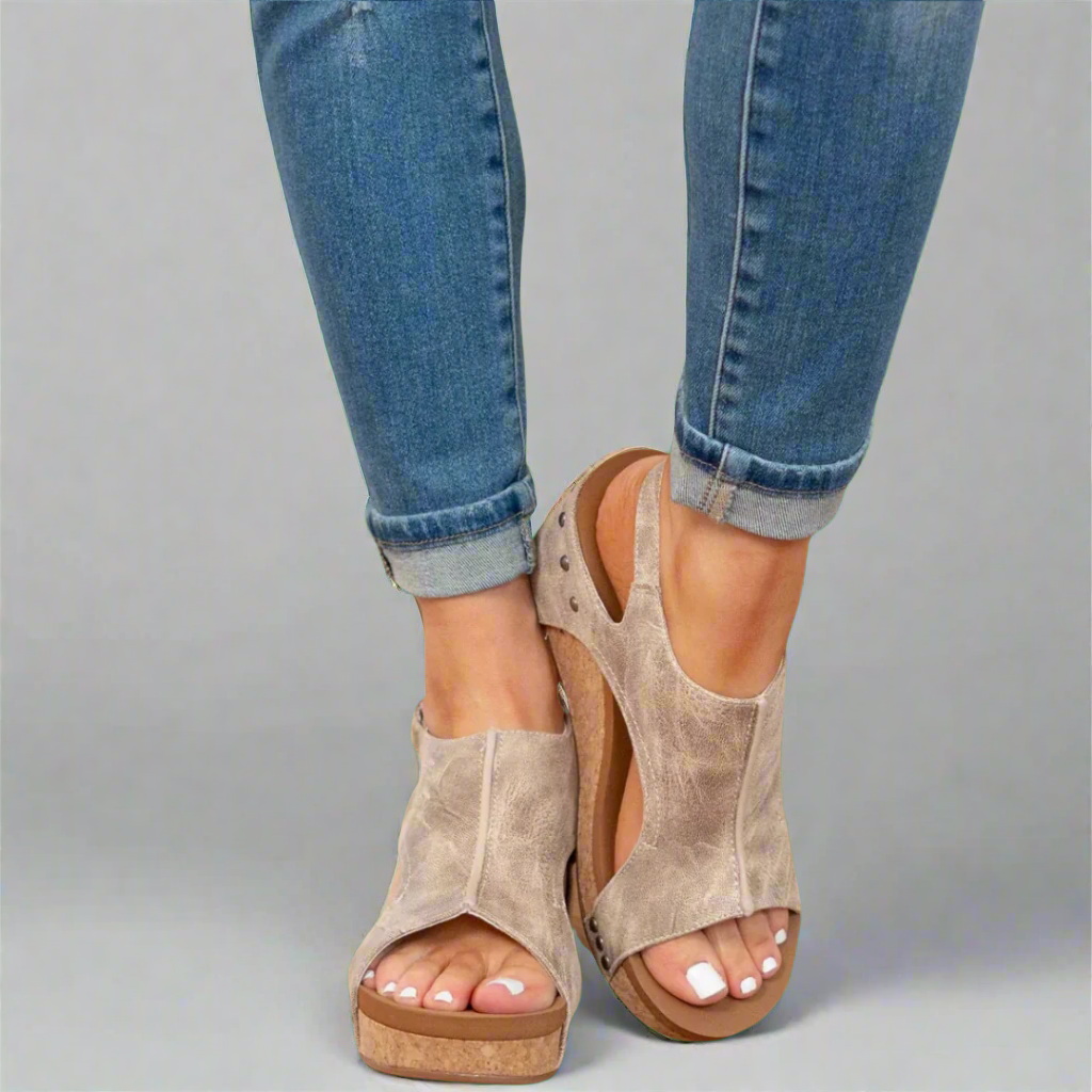 LUARYA™ - Houten Hakken Sandalen voor Dagelijks Comfort