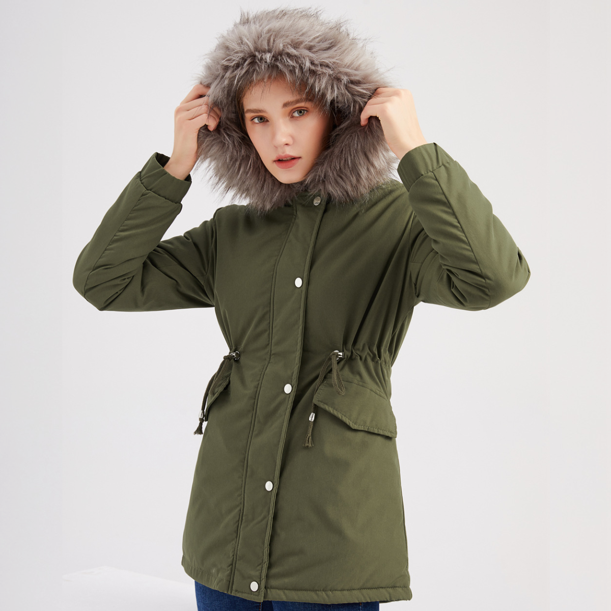 MARINA™ | Parka en Warme Velours met Afwerkingen