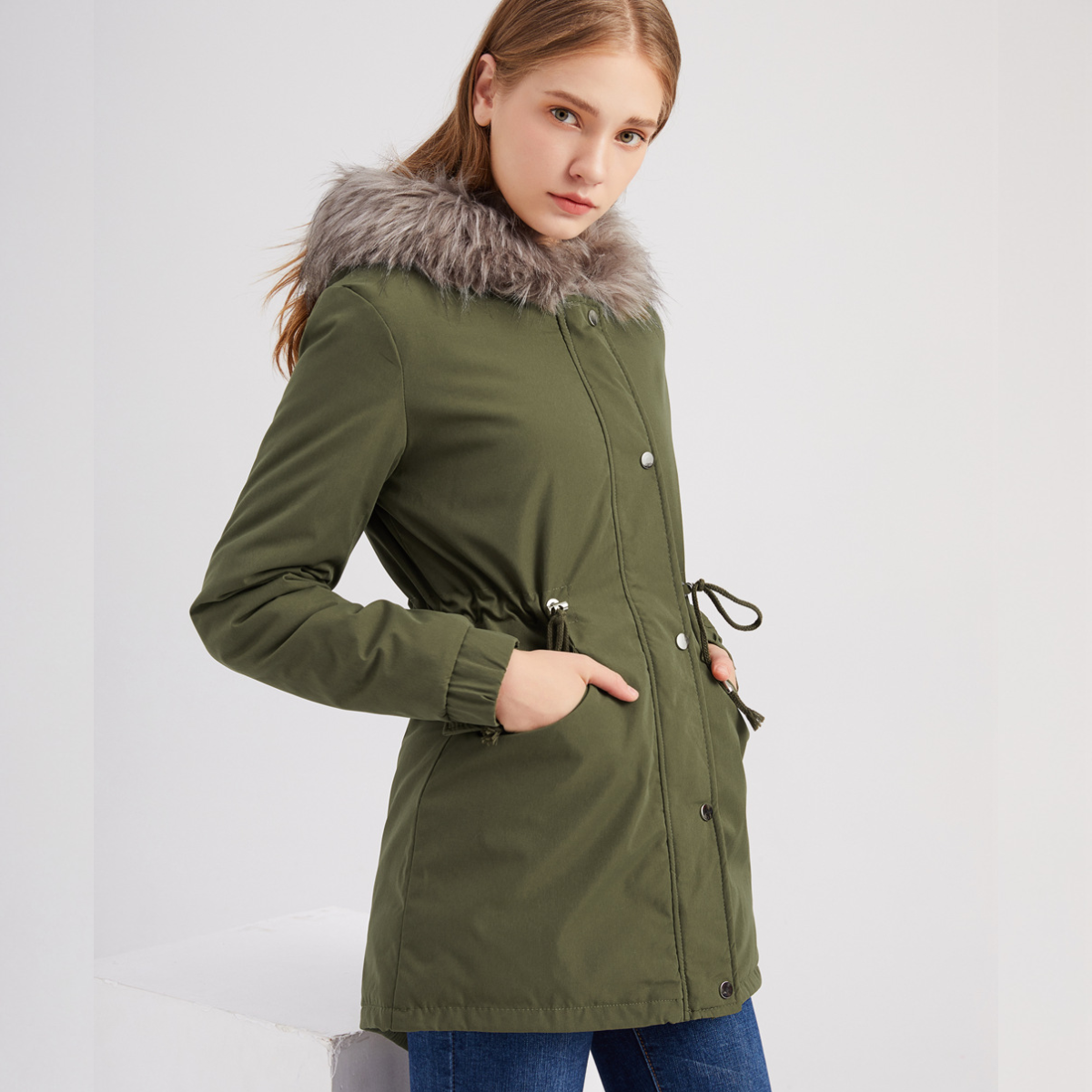 MARINA™ | Parka en Warme Velours met Afwerkingen