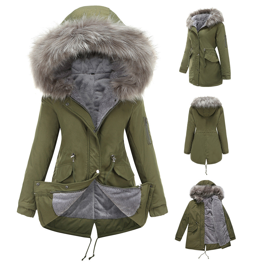 MARINA™ | Parka en Warme Velours met Afwerkingen