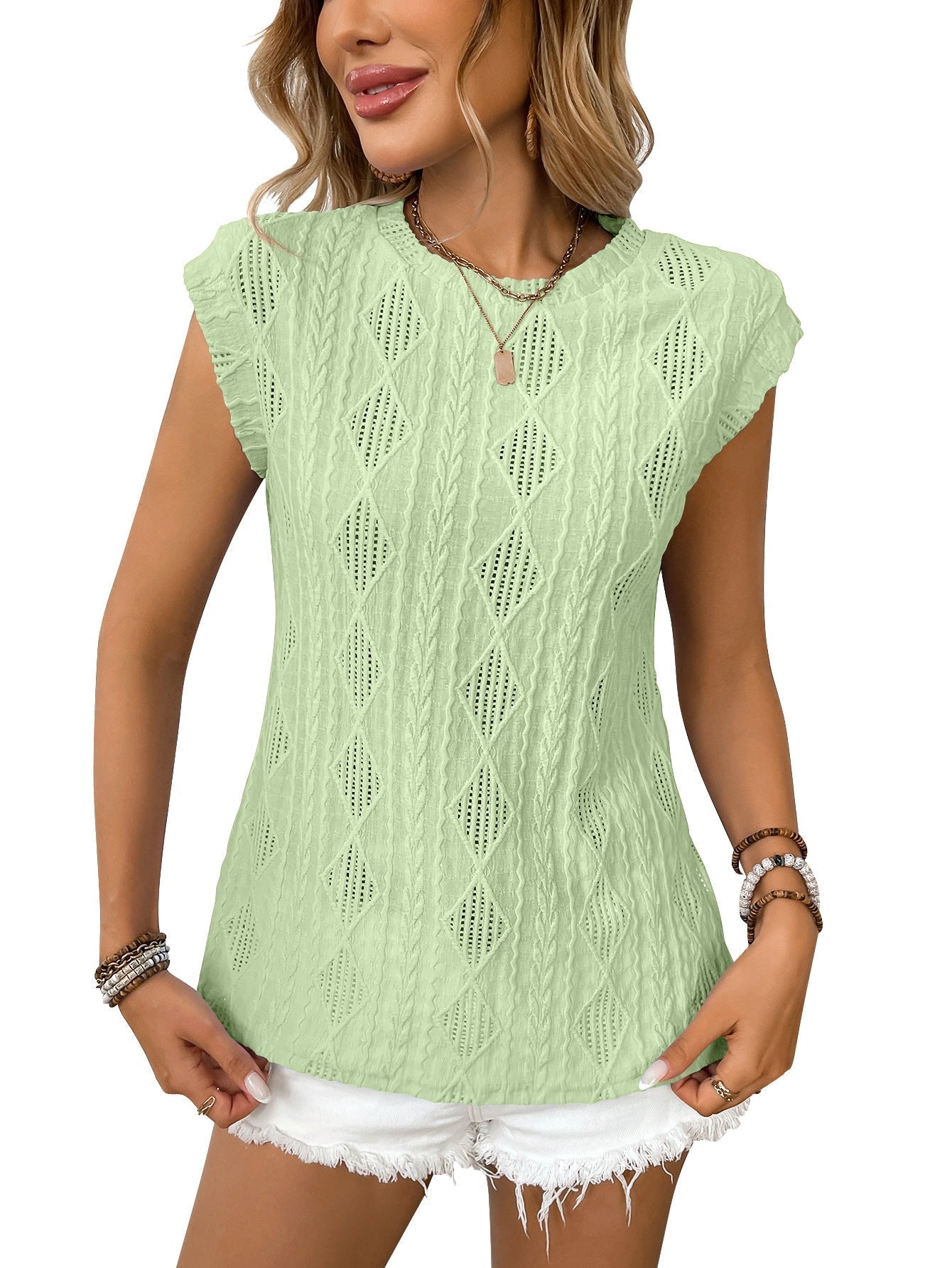 DELICE™ – Chic T-shirt van Licht Breiwerk