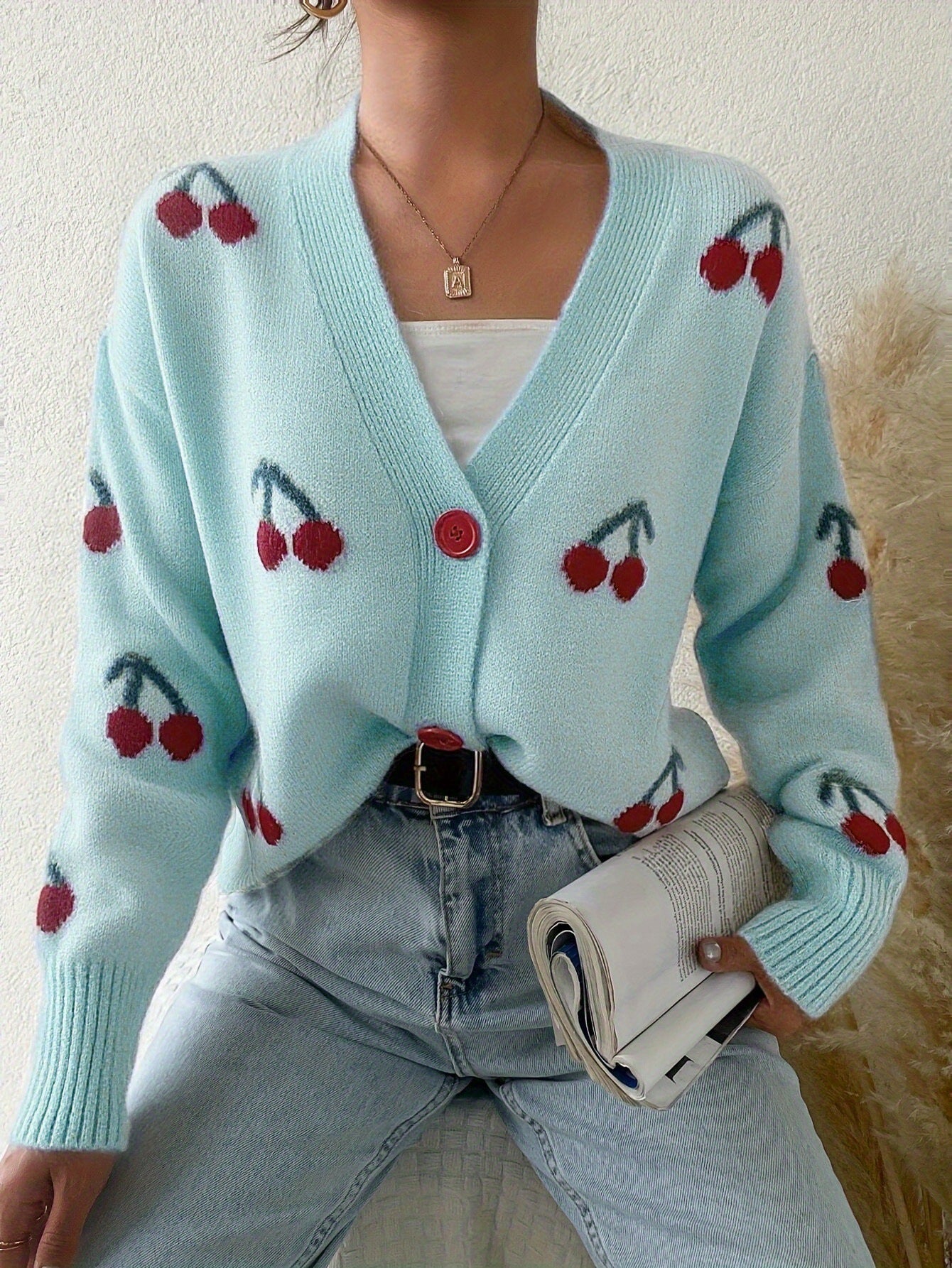 RAINA™ - Chique Cardigan met Knopen en Lange Mouwen