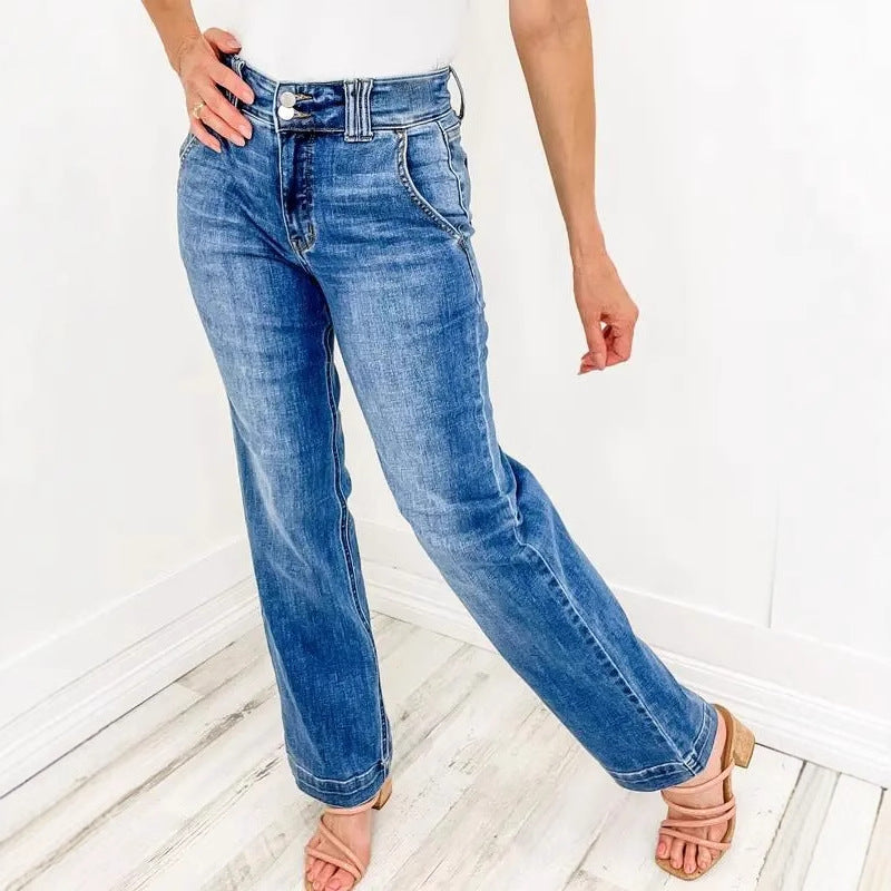 TALLIS™ – Wijde jeans met dubbele comfort