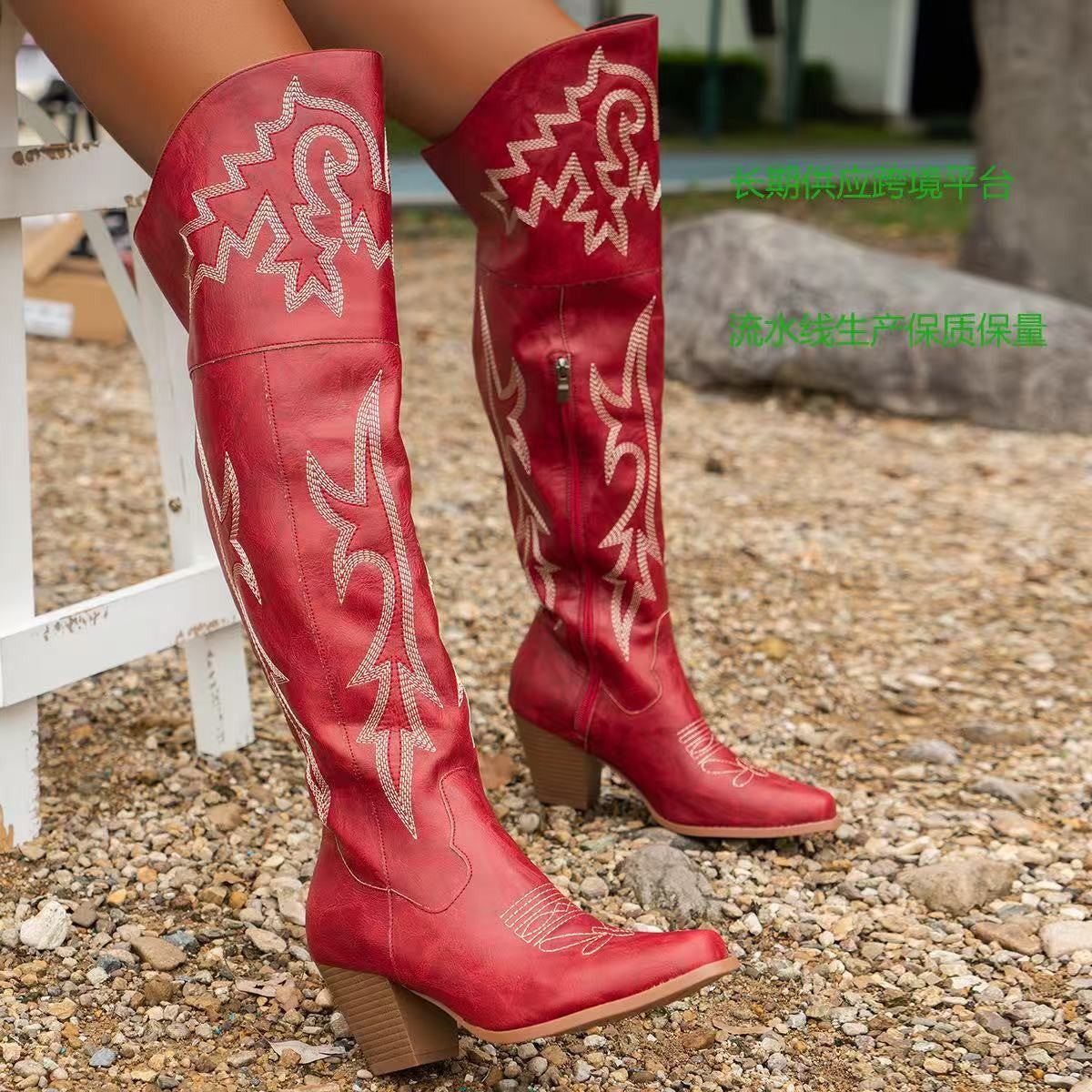 CHEYENNE™ – Klassieke cowboylaarzen tot boven de knie