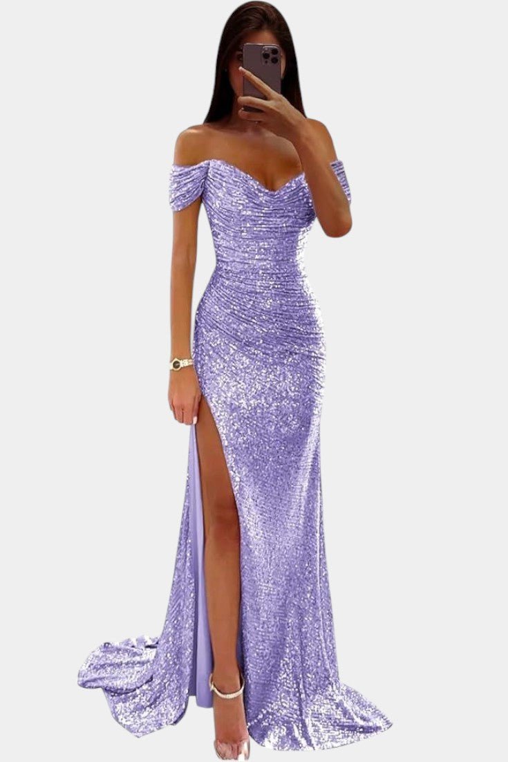 Ariel | Glinsterende zeemeerminnenjurk met een diepe halslijn