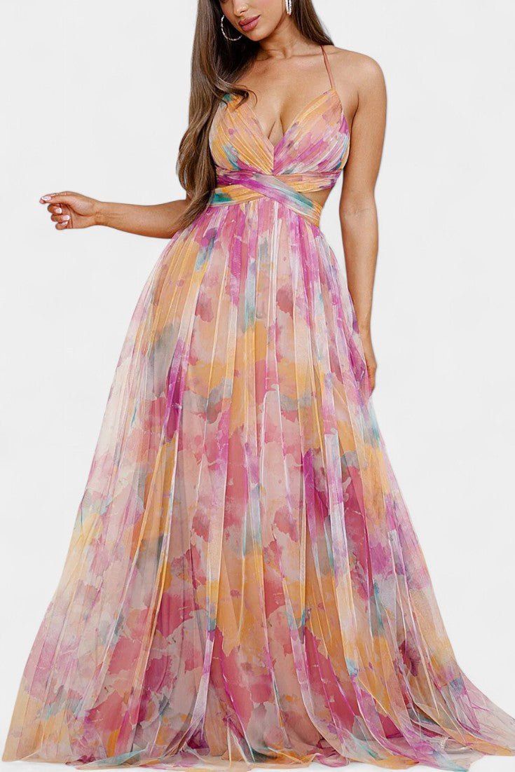 Athena | Maxi Aquarelle Jurk