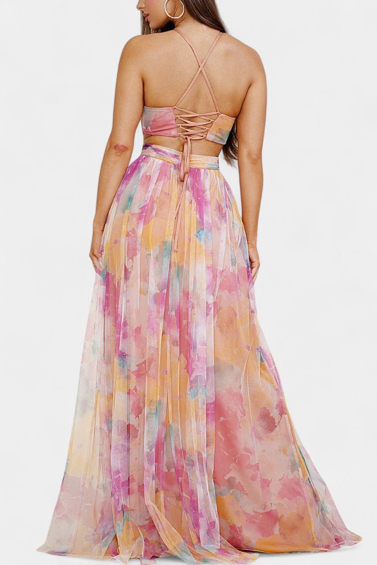 Athena | Maxi Aquarelle Jurk