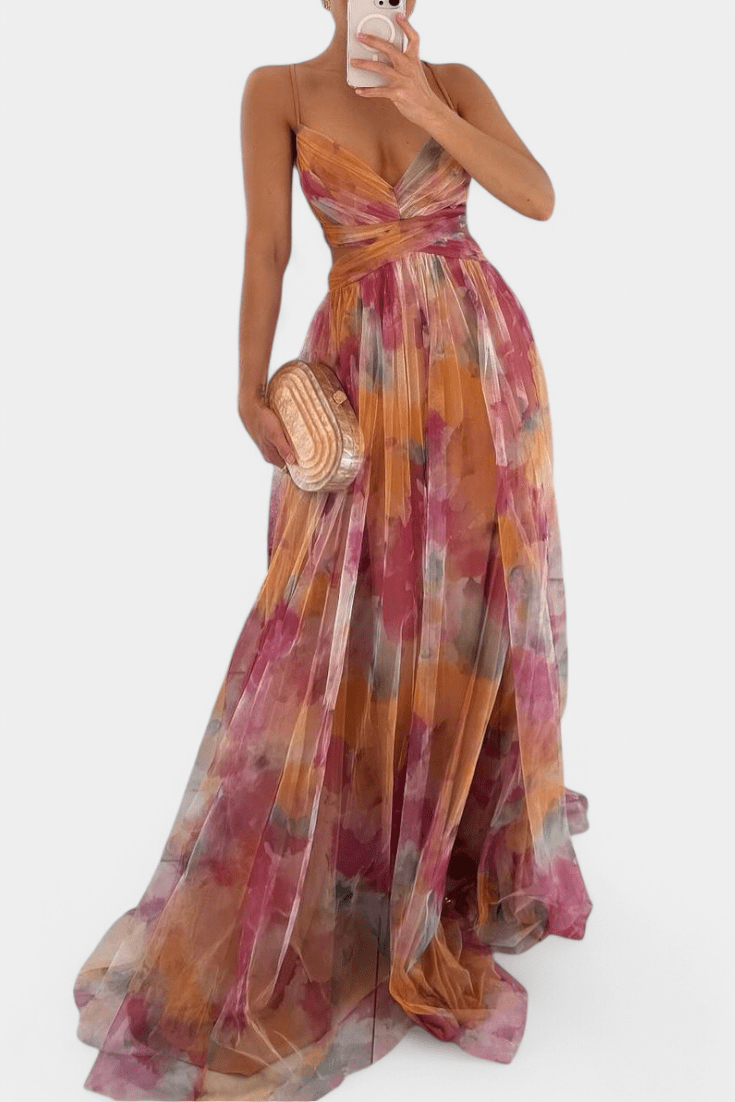 Athena | Maxi Aquarelle Jurk