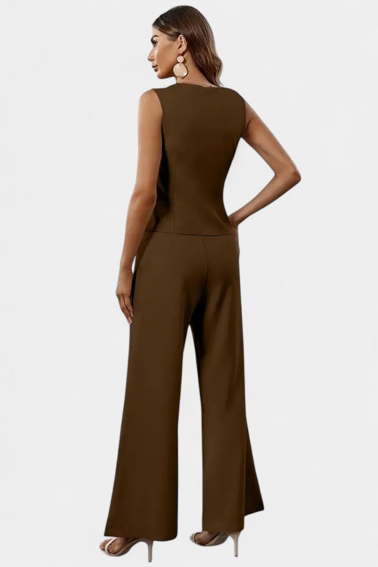 Heskia | Set Mouwloos Gilet & Wijde Broeken