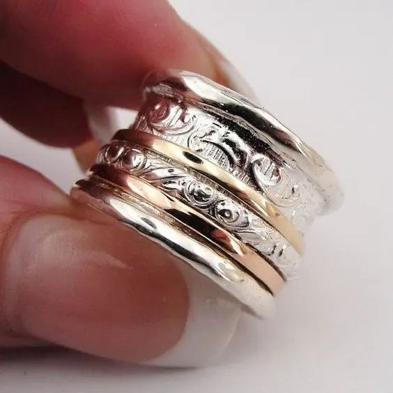 Vintage Ring in Goud en Zilver