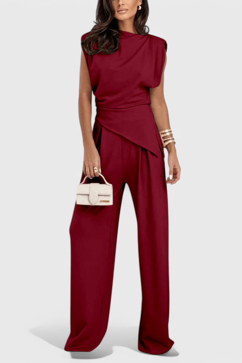 Sofia | Ensemble Met Drapage Op De Schouders