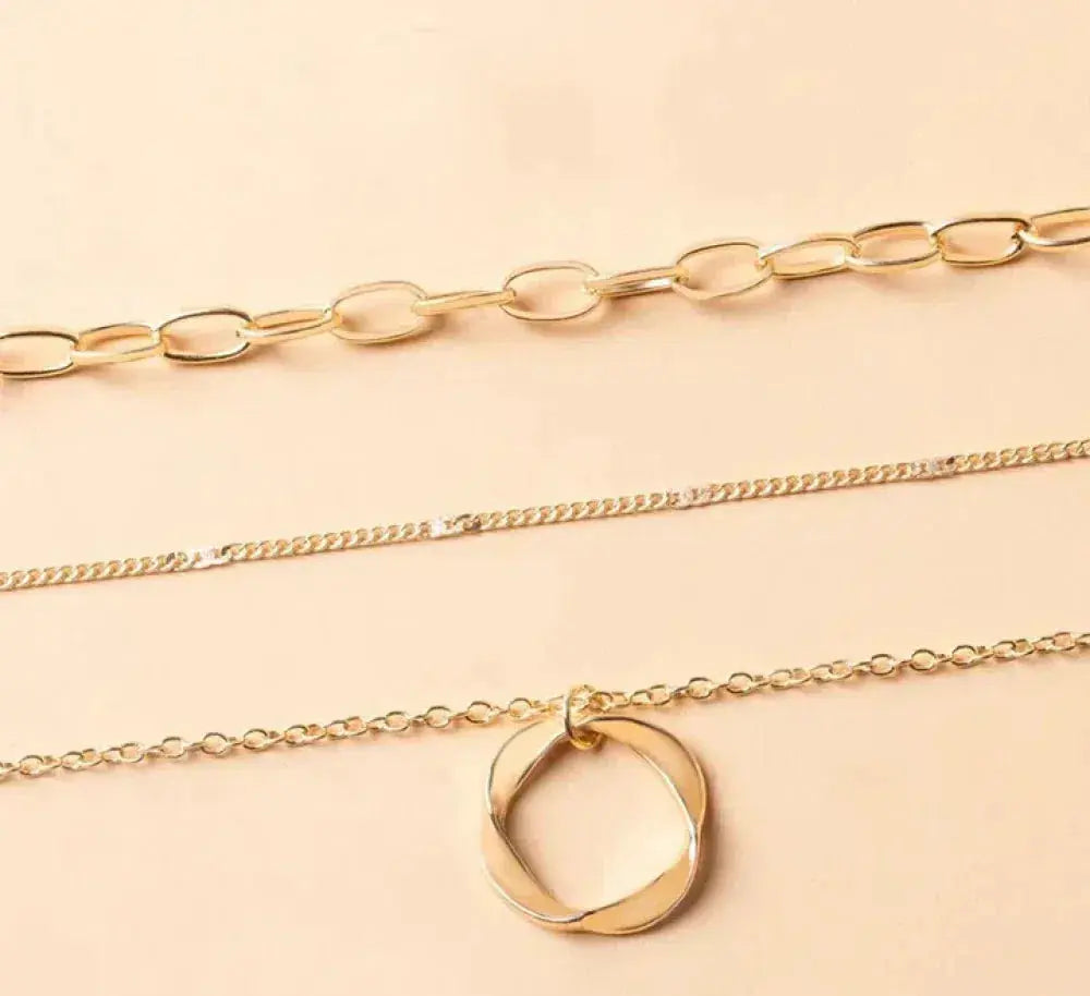 Vintage collier met gouden ketting en hanger